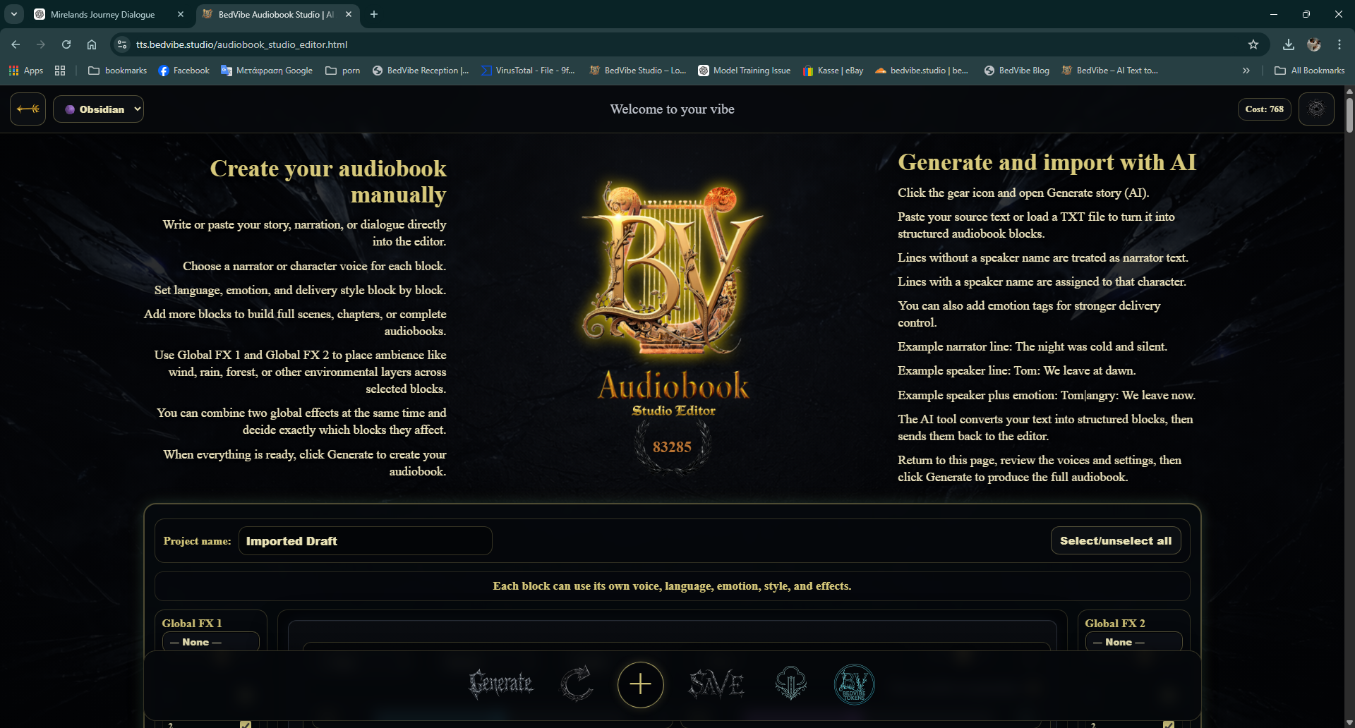 Audiobook Studio Editor screenshot