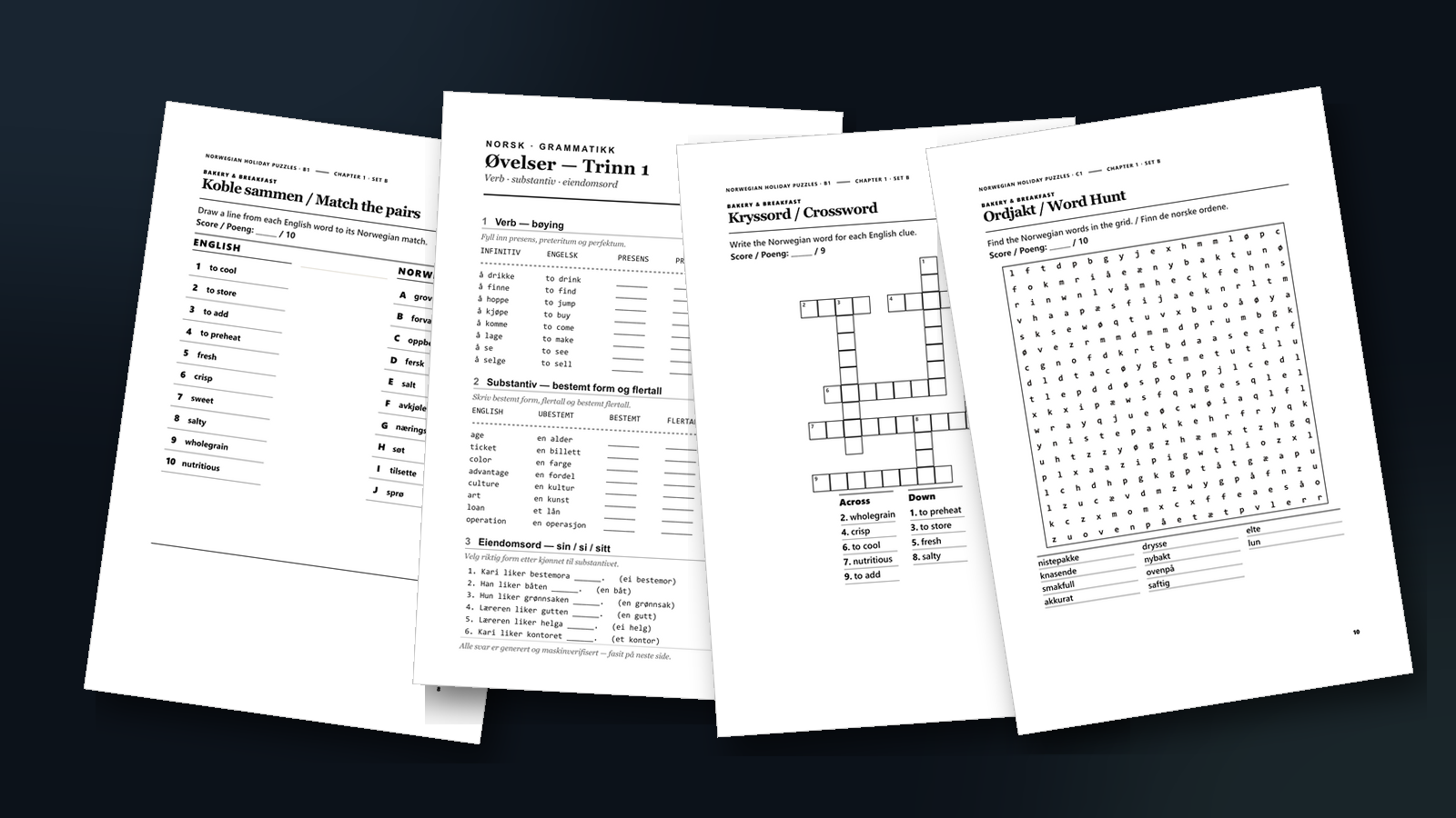 Norwegian puzzle and exercise book factory