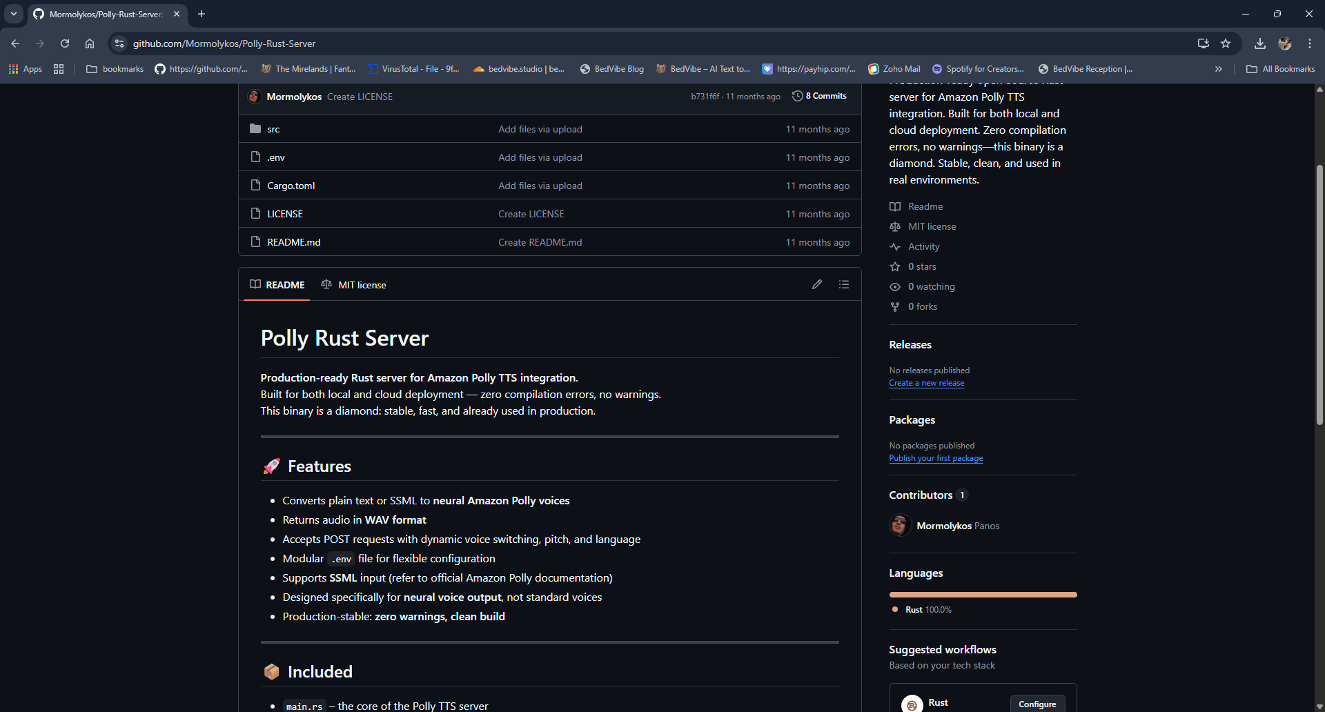 Polly Rust Server repository screenshot
