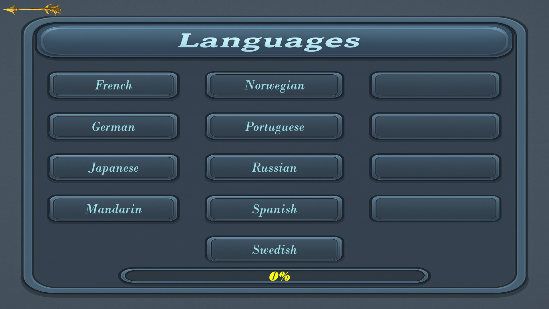 Speech Dataset Recorder language screen